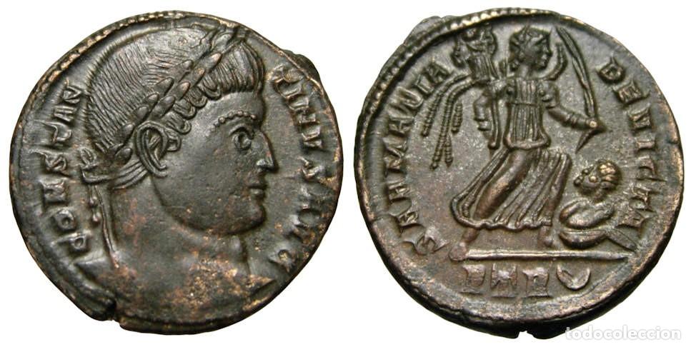 Monedas Imperio romano: Constantino I AE3 Centenionalis (323-324 dC), SARMATIA DEVICTA - Foto 3
