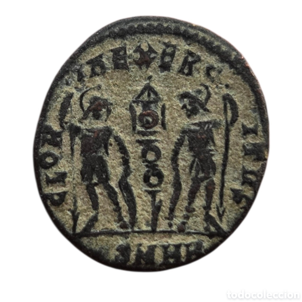 Monedas Imperio romano: Urbs Roma, rev , Soldados - Foto 2