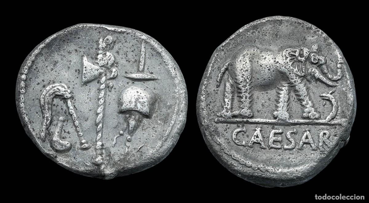 Monedas Imperio romano: Julius Caesar Denarius - CAESAR - 16 mm / 3,77gr.