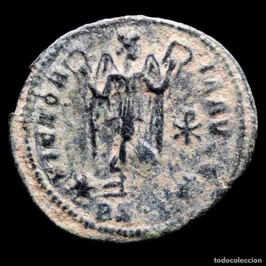 Monedas Imperio romano: Constante, Medio folis. Siscia BSIS. VICTORIA AVGG - ☧ - Muy rara!!