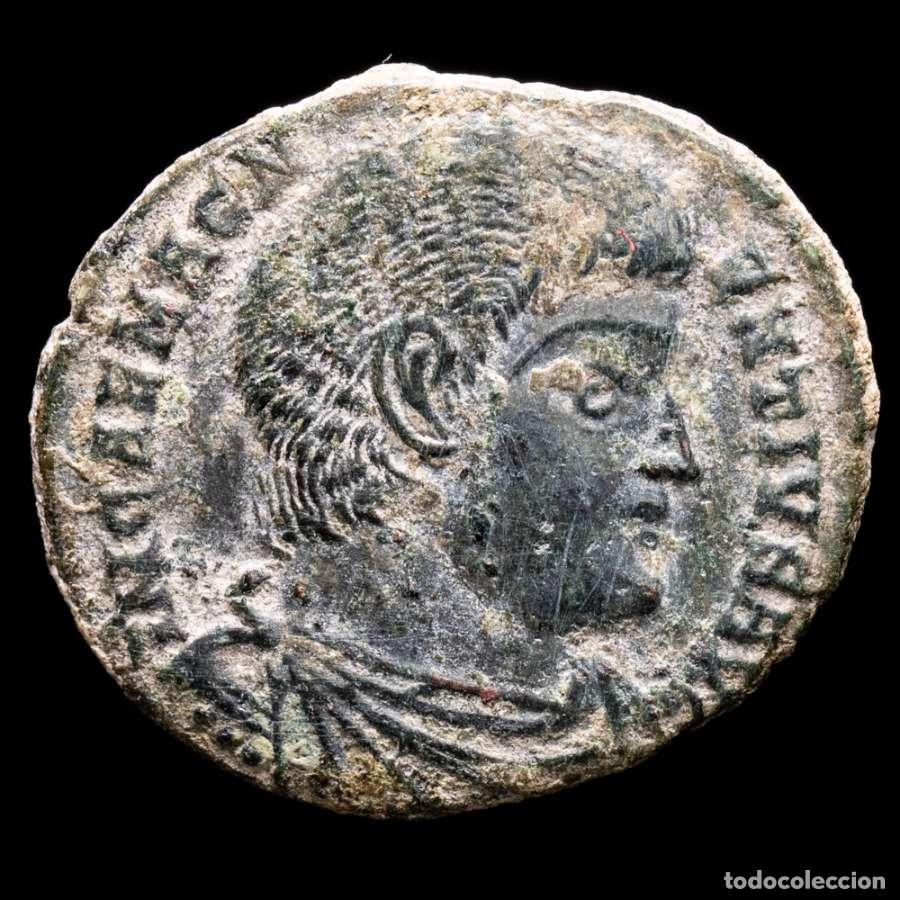 Monedas Imperio romano: Magnencio (350/3 dC) Maiorina Trier FELICITAS REIPVBLICE / TRS