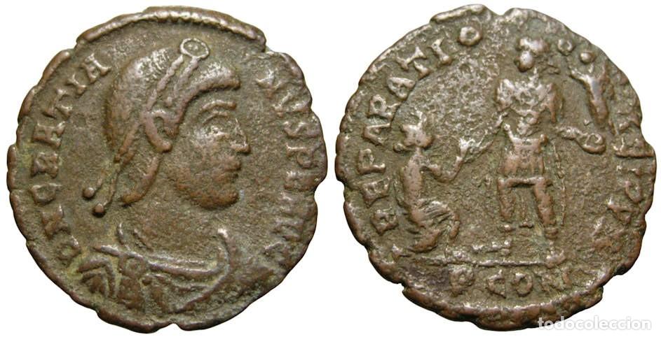 Monedas Imperio romano: Gratian &AElig;2 Maiorina (379-383 AD), REPARATIO REIPVB, Arles