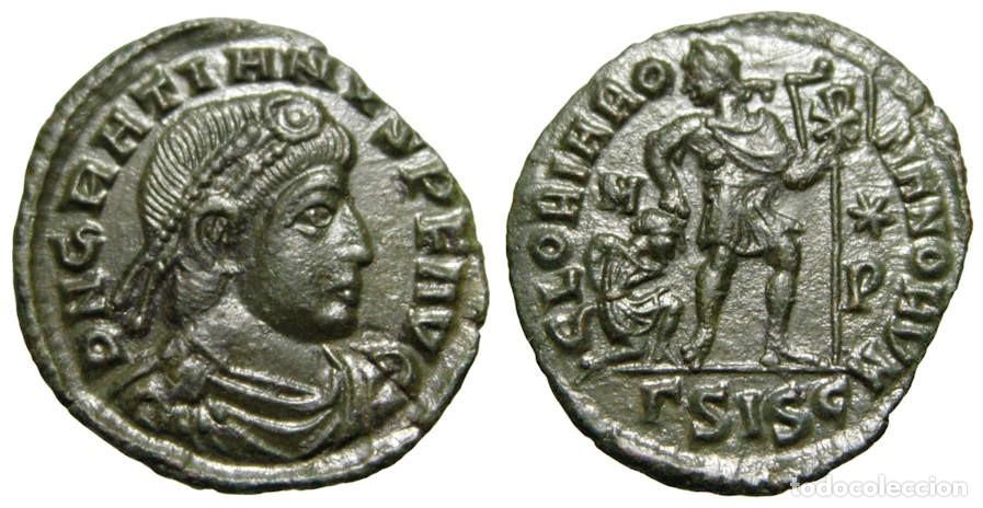 Monedas Imperio romano: Graciano &AElig;3 Centenionalis (367-375 dC) - Foto 3