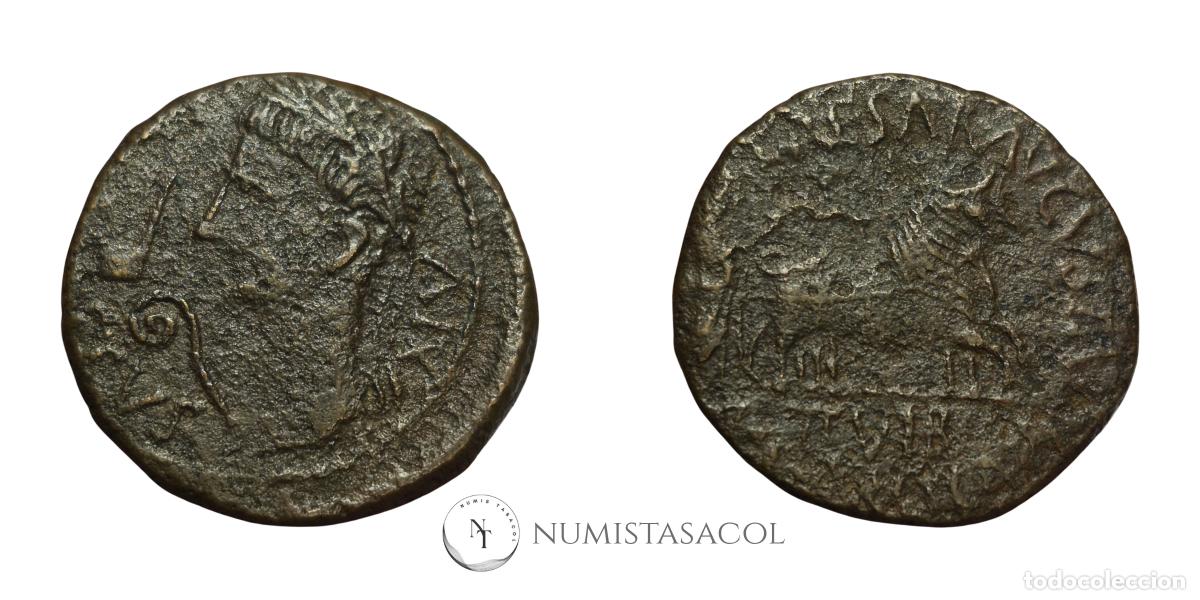 Monedas Imperio romano: NT/ AS IBERORROMANO AUGUSTO CAESARAUGUSTA (A1693) - Foto 3