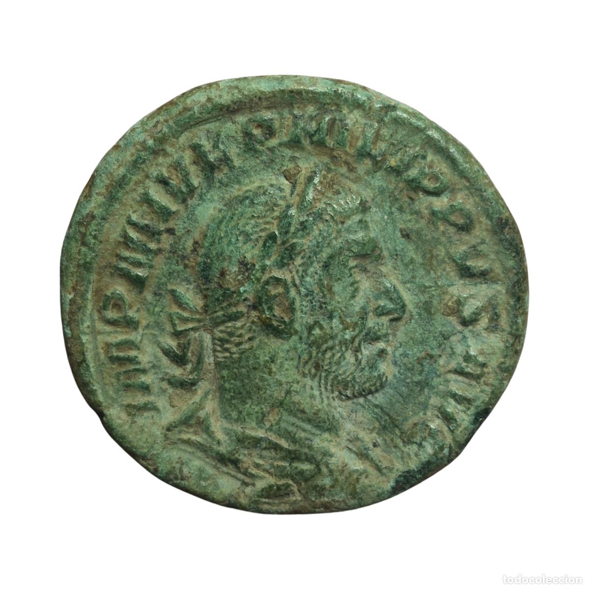 Monedas Imperio romano: NT/ AS FILIPO I FELICITAS (A1704)