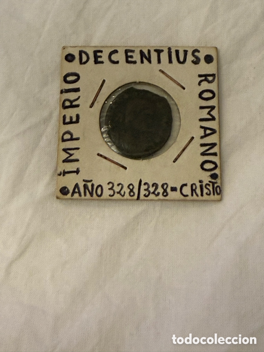 Monedas Imperio romano: Moneda Romana de Decencio &ndash; Imperio Romano, Siglo IV d.C.
