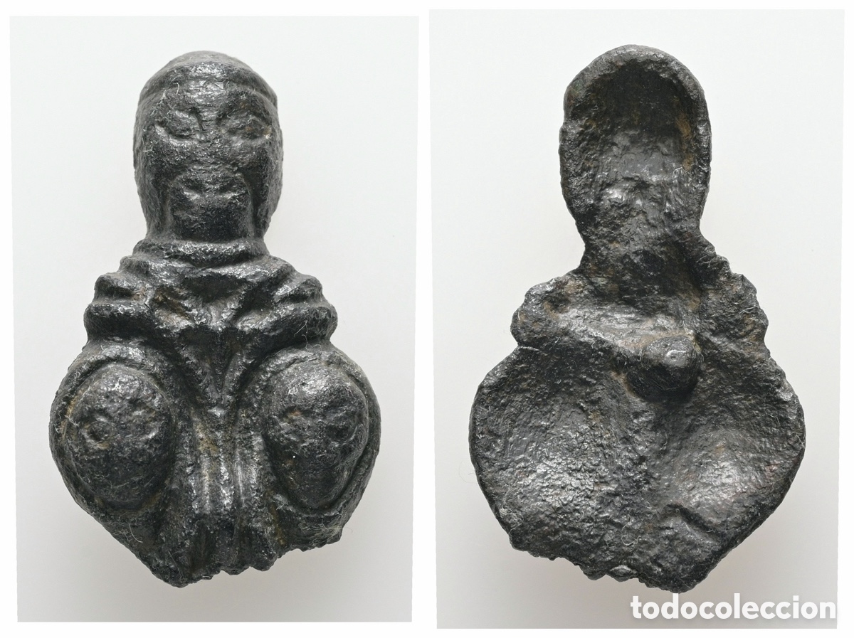 Monedas Imperio romano: ROMA IMPERIO.Figura Estatuilla femenina femenino de frente (SIGLOS I-lll dC)