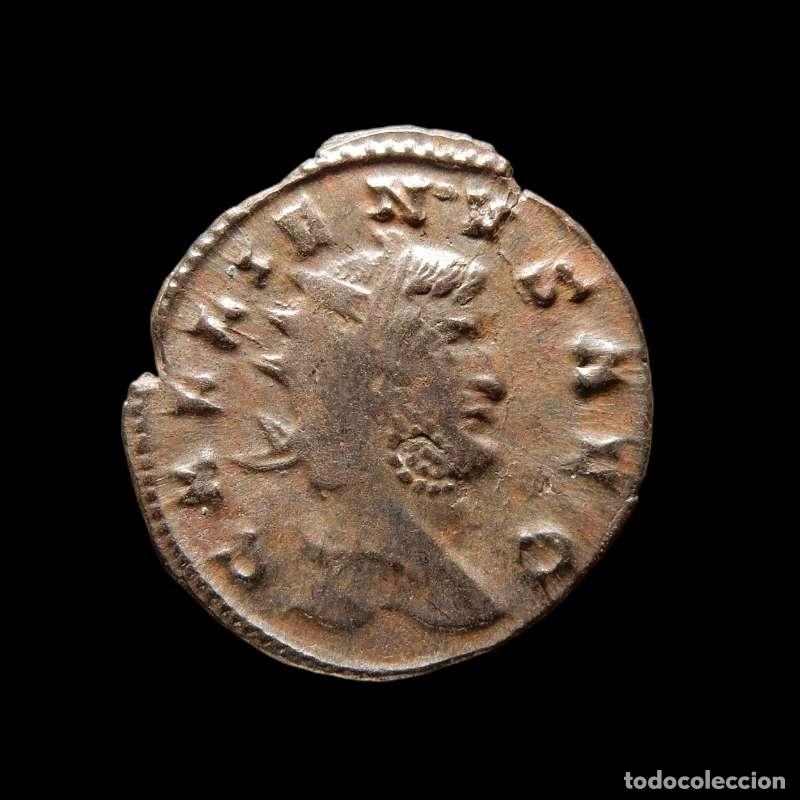 Monedas Imperio romano: Galieno (253-268) antoniniano de vell&oacute;n, Siscia. PAX AGV S-I.