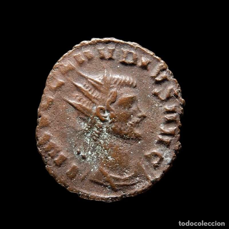 Monedas Imperio romano: Roma Imperio Claudio II Antoniniano Roma VIRTVS AVG Marte