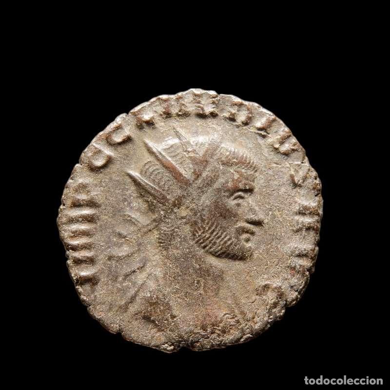 Monedas Imperio romano: Claudio II, Antoniniano de Roma, IOVI VICTORI. Jupiter