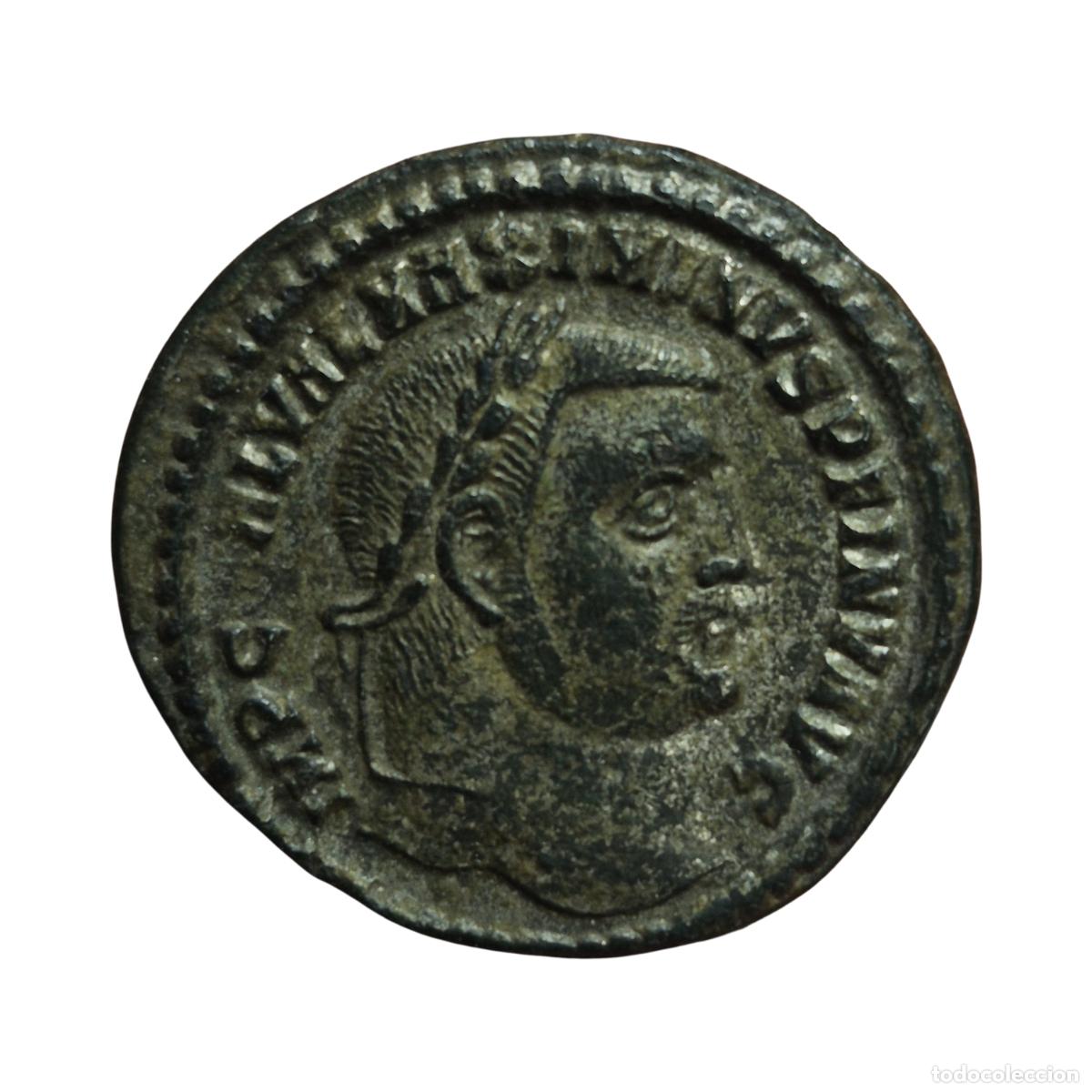 Monedas Imperio romano: NT/ FOLLIS MAXIMINO II INVICTUS MUY RARO (A1713)