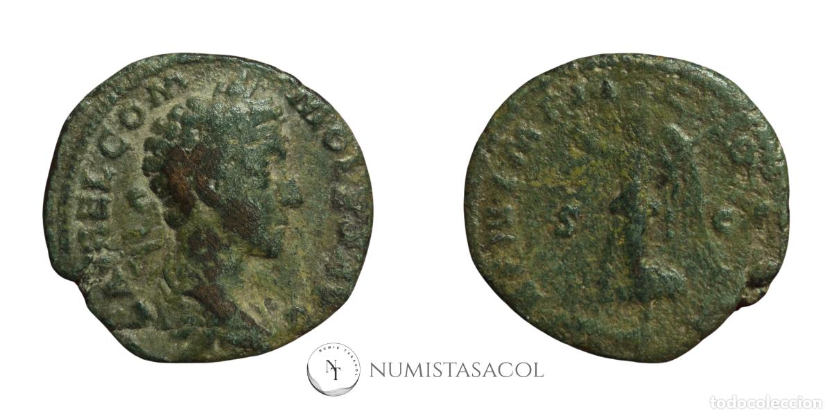 Monedas Imperio romano: NT/ AS COMODO REV. VICTORIA (A1710) - Foto 3