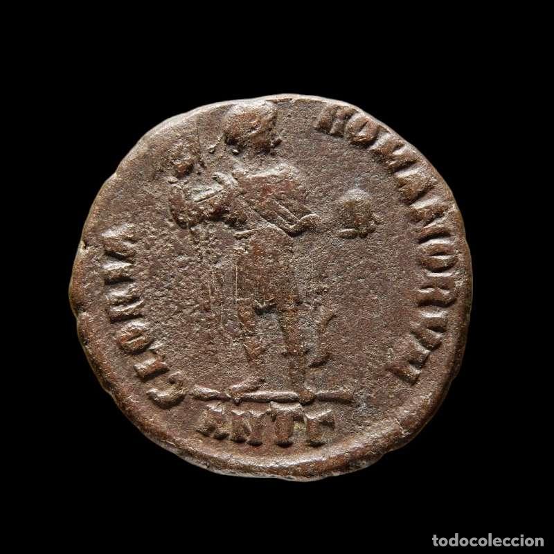 Monedas Imperio romano: Honorio (395-402) Maiorina Antioquia GLORIA ROMANORVM ANT&Gamma; (9335)