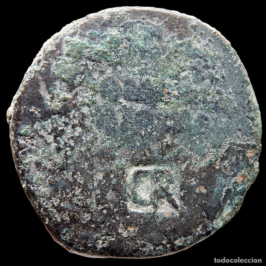 Monedas Imperio romano: Augusto, &AElig; As, COLONIA PATRICIA, contramarca CPA. A165-M