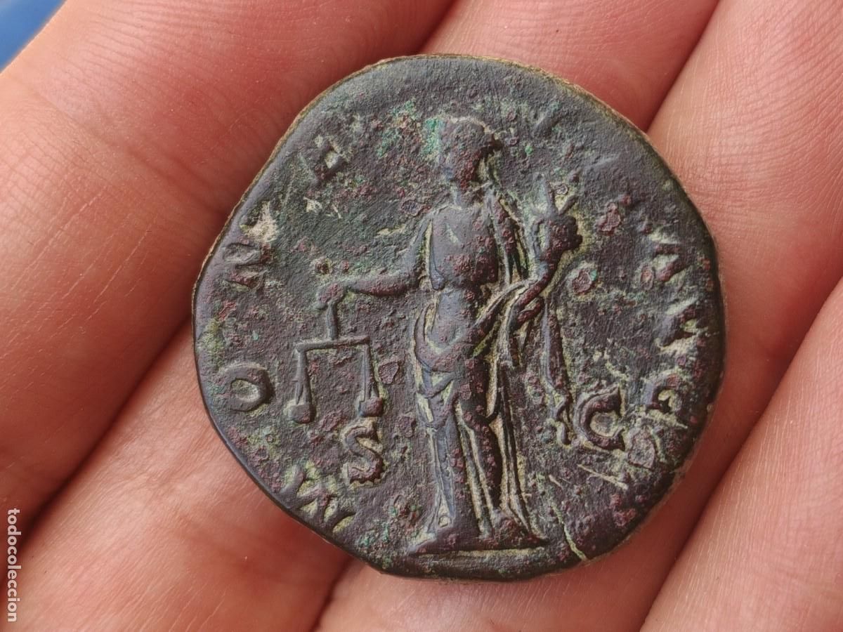 Monedas Imperio romano: Excelente sestercio de Adriano - Foto 3