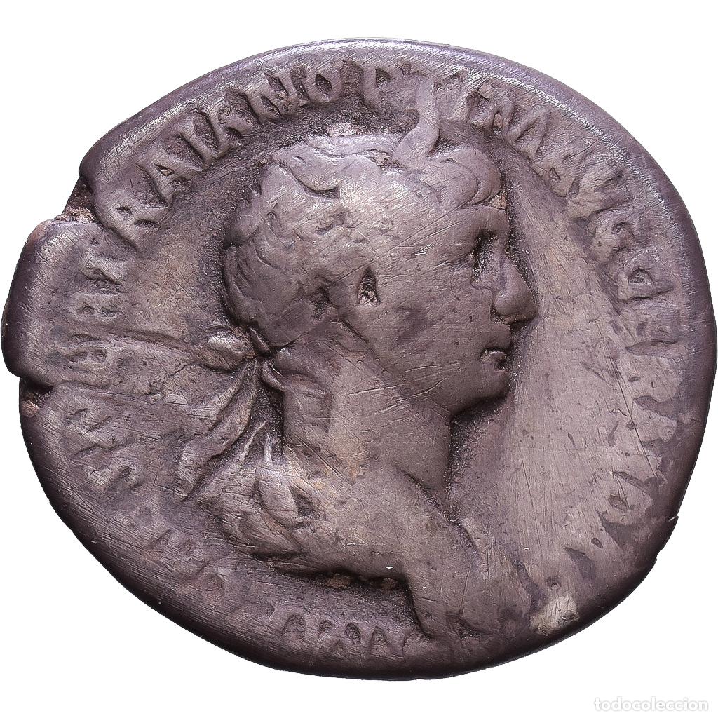 Monedas Imperio romano: [#1547483] Roman Empire, Trajan, Denarius, 114-117, Rome, Plata, BC+, Cohen:193, RIC:334