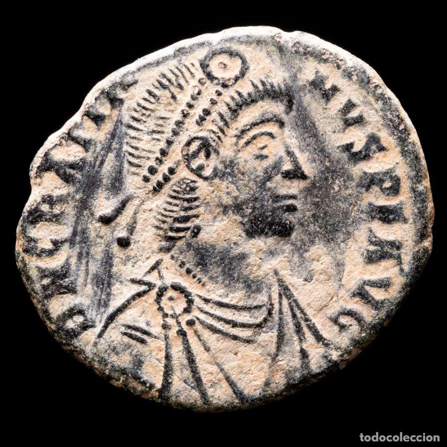 Monedas Imperio romano: Graciano - Maiorina REPARATIO REIPVB / SMRQ Roma (5218)