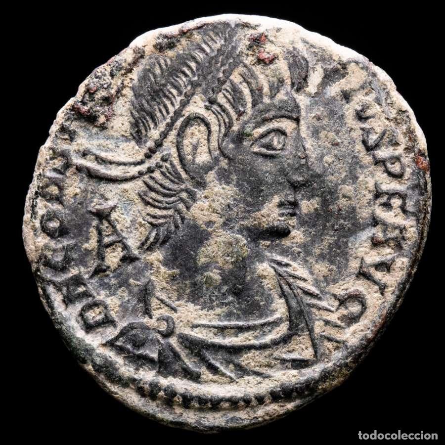 Monedas Imperio romano: Constancio II AE Maiorina. Aquileia. FEL TEMP REPARATIO - A (4930)