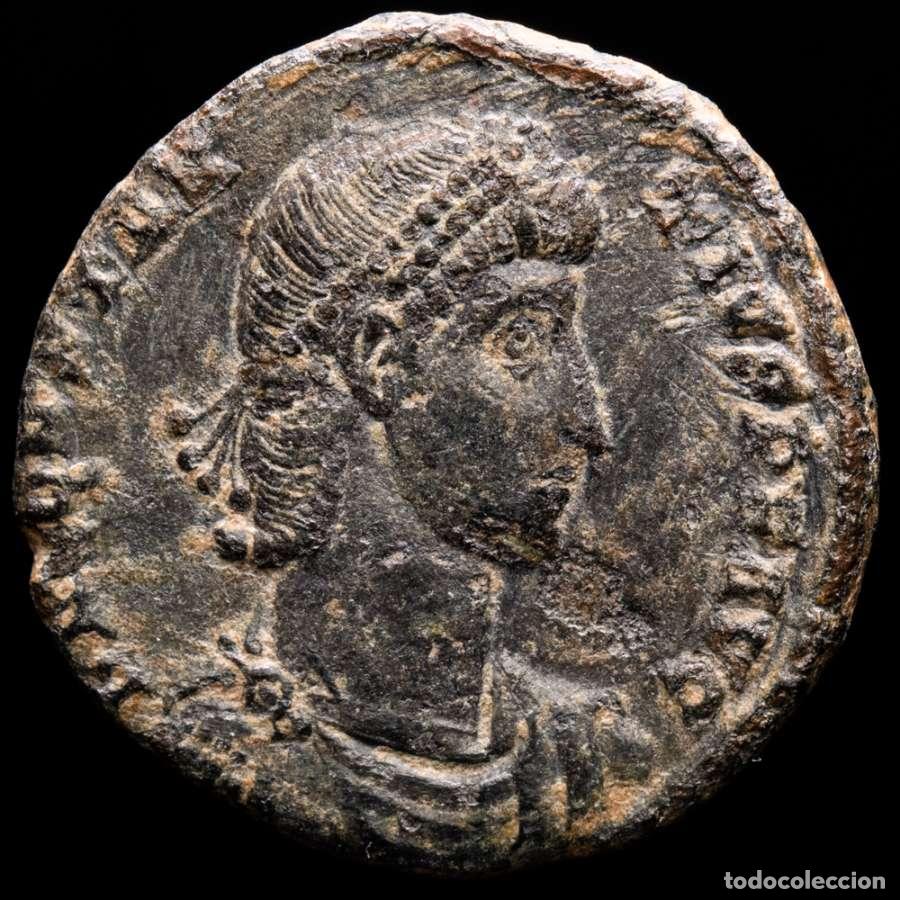 Monedas Imperio romano: Constancio II AE Maiorina Antioquia - FEL TEMP REPARATIO - &Gamma; &bull;ANBI