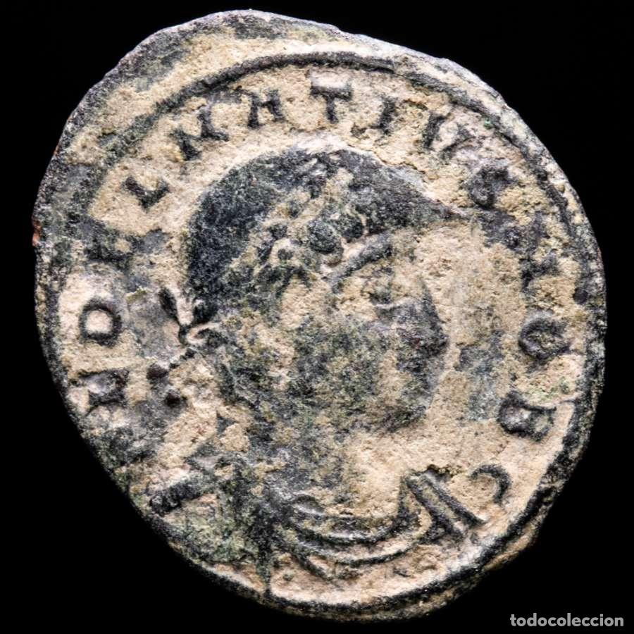 Monedas Imperio romano: Delmacio. &AElig; Follis Tesalonica. GLORIA EXERCITVS / SMTS&Delta; (5082)