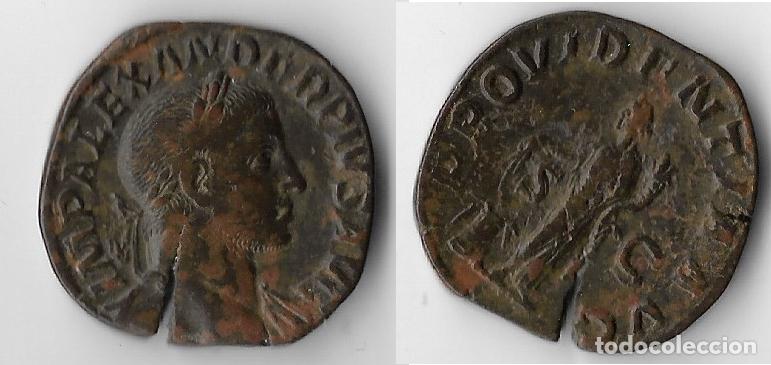 Monedas Imperio romano: SESTERCIO - ALEJANDRO SEVERO -ROMA 222/235 MBC (PRECIOSA PATINA)