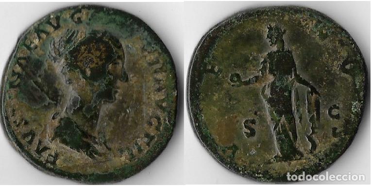 Monedas Imperio romano: SESTERCIO - FAUSTINA I -147/150