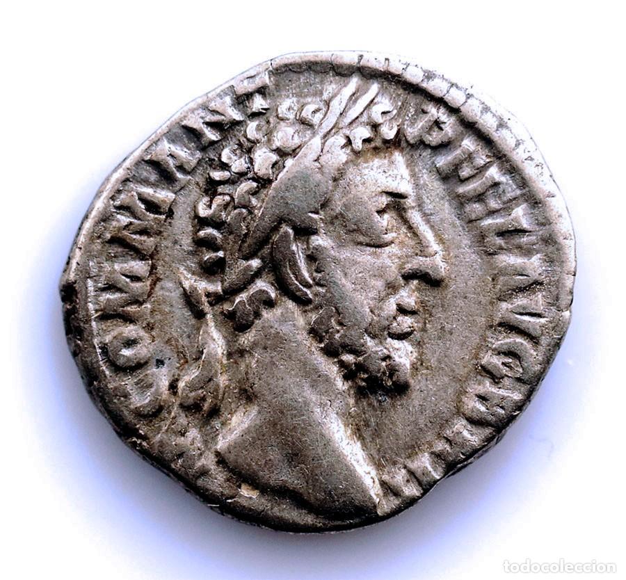 Monedas Imperio romano: SC. Roma-Comodo. Denario 186 d.C. Roma. EBC/XF. Plata 2,7 g.
