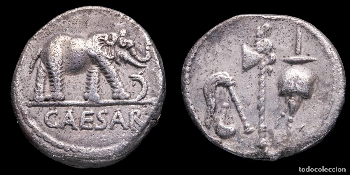 Monedas Imperio romano: Julius Caesar Denarius - CAESAR - 16 mm / 3,77gr. - Foto 1