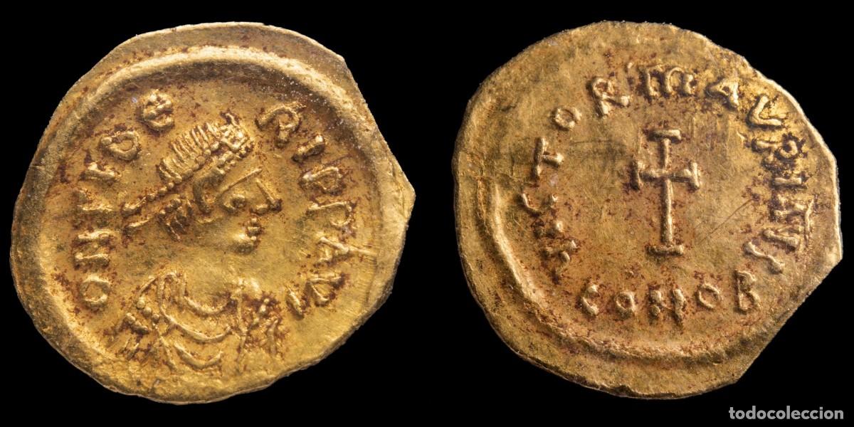Monedas Imperio romano: Maurice Tiberius Gold Tremissis (Encapsulated) - 1,47 gr.