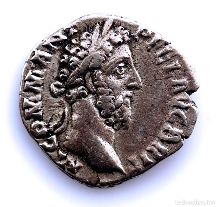 Monedas Imperio romano: SC. Roma-Comodo. Denario 177-192 d.C. Roma. Plata 2,6 g.