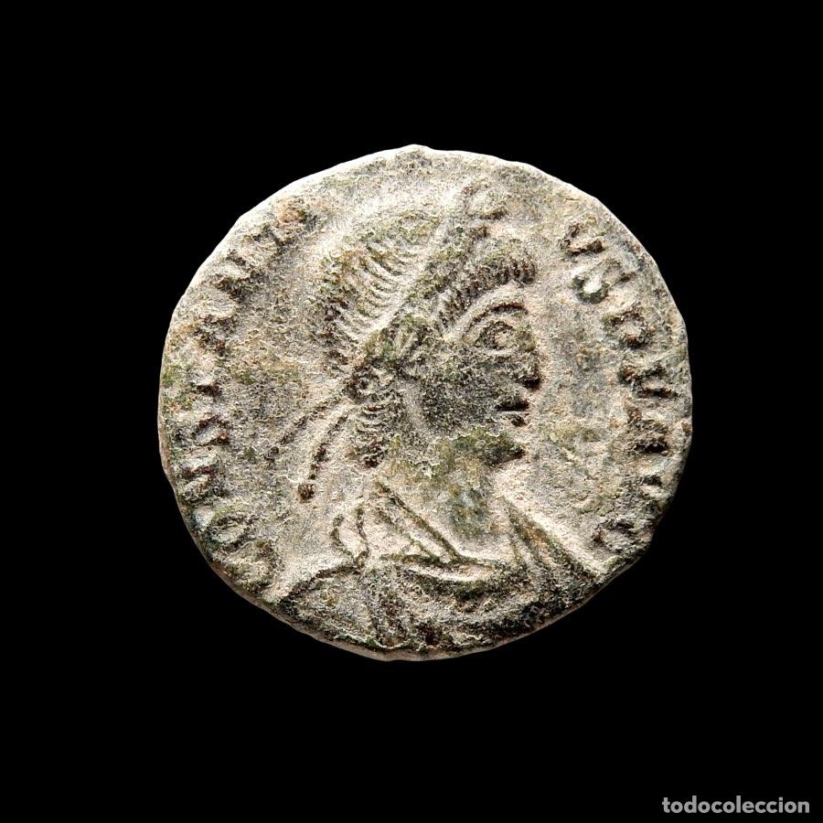 Monedas Imperio romano: Constancio II, &aelig; Follis, Arles, SARL. A214-M