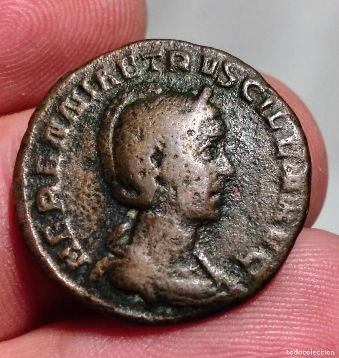 Monedas Imperio romano: XS- HERENNIA ETRUSCILLA (249-251 dC) As RARO Pvdicitia Avg S C