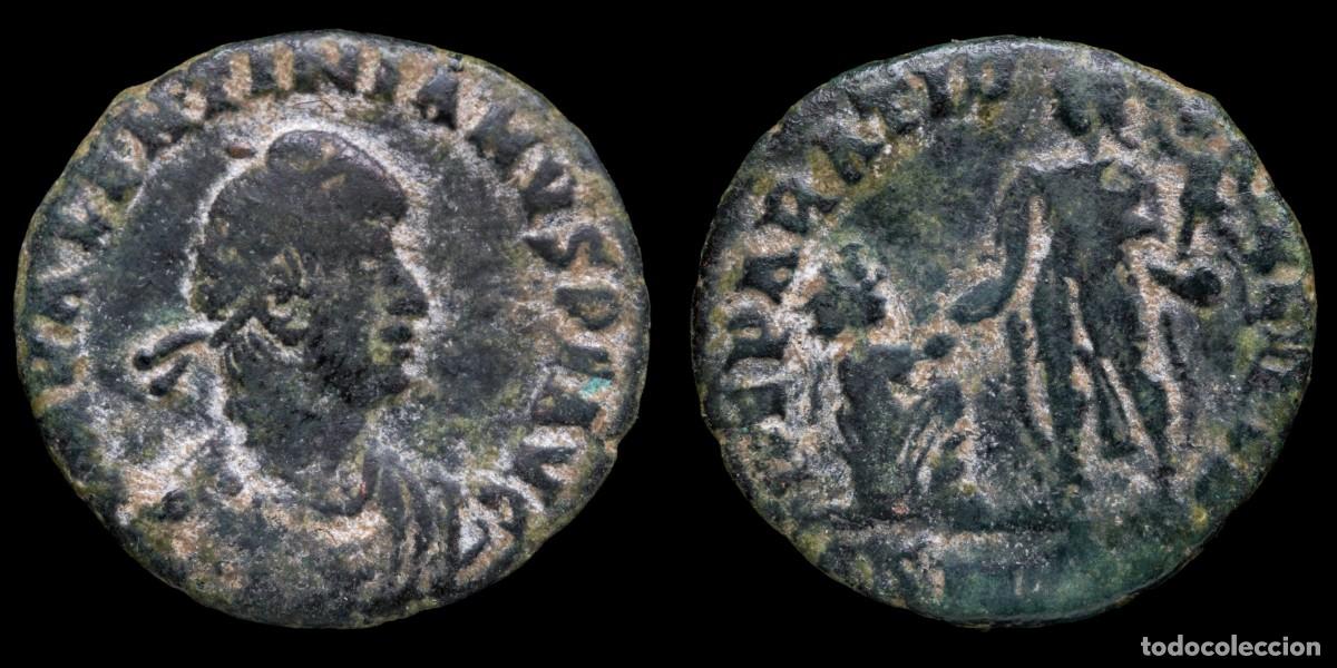Monedas Imperio romano: Valentinian II Follis - REPARATIO REIPVB, Trier - 22 mm / 4,95 gr.