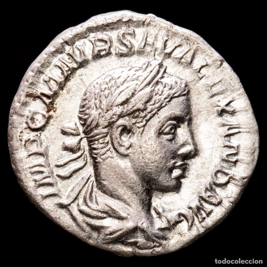 Monedas Imperio romano: Alejandro Severo Denario, Roma 233 dC P M TR P II COS P P, Salus