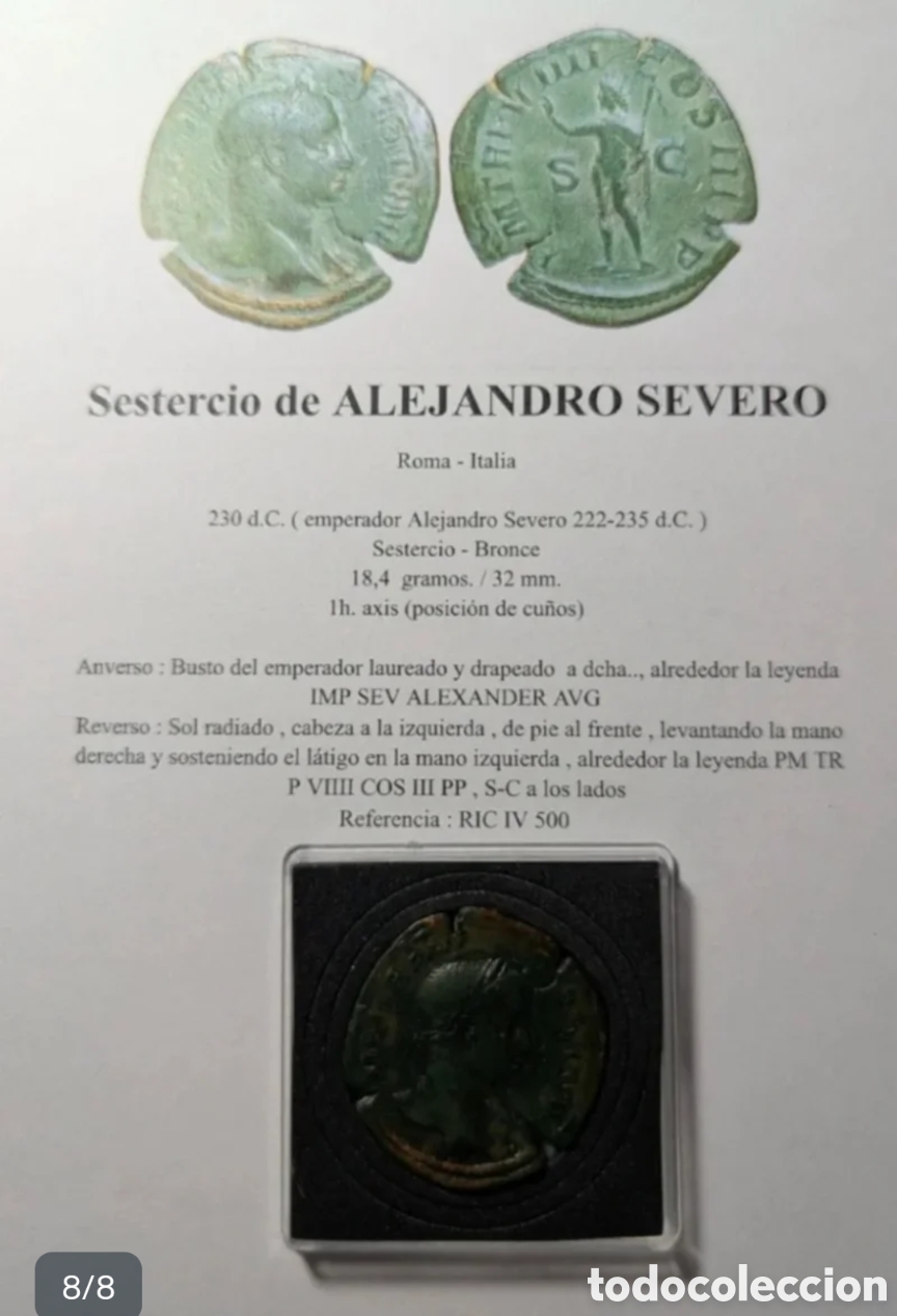 Monedas Imperio romano: Sestercio Alejandro Severo 230 d.C. Roma - Foto 8