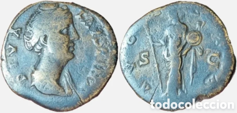 Monedas Imperio romano: Sestercio Faustina I La Mayor 141 d.C. Roma