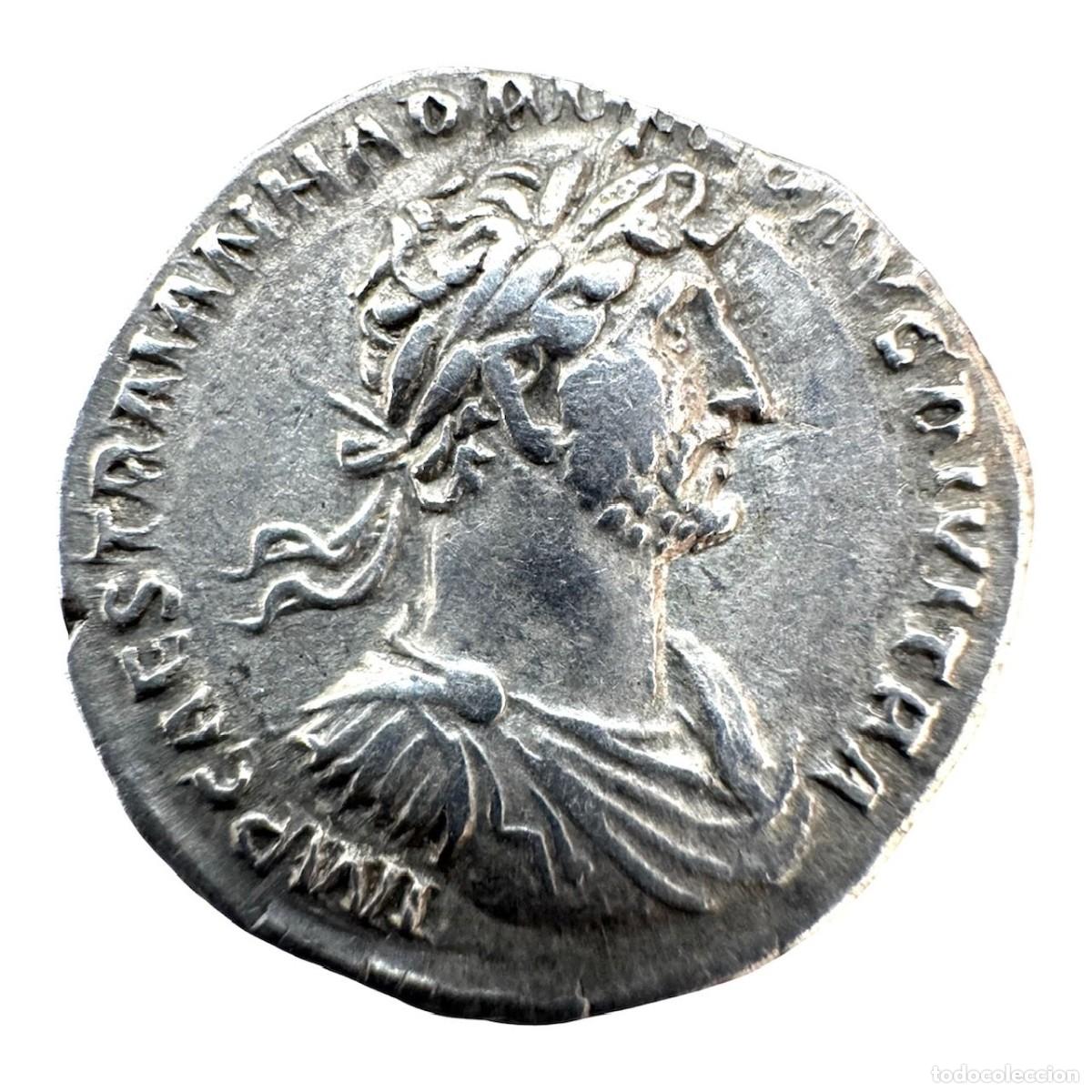 Monedas Imperio romano: Adriano. Denario 3,3 gr R/ Iustitia.Part.F.Divi.PM.TRP Cos