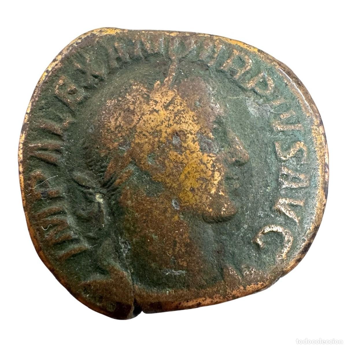 Monedas Imperio romano: Alexandro Severo Sestercio 17,9gr Rev/ MARS ULTOR