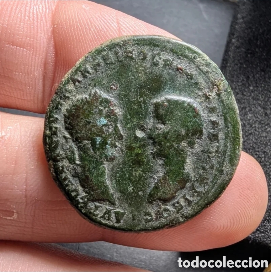 Monedas Imperio romano: Pentassarion Macrino y Diadumeniano 217-218 d.C. Marcianopolis &rdquo;Raro&rdquo;