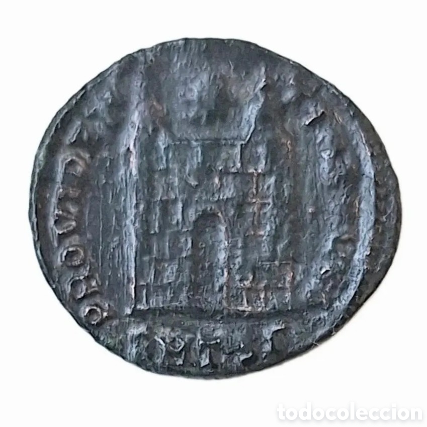 Moedas Imp&eacute;rio Romano: Imperio Romano. Follis. Constantino I El Grande. SMT Ticinium (Pavia)
