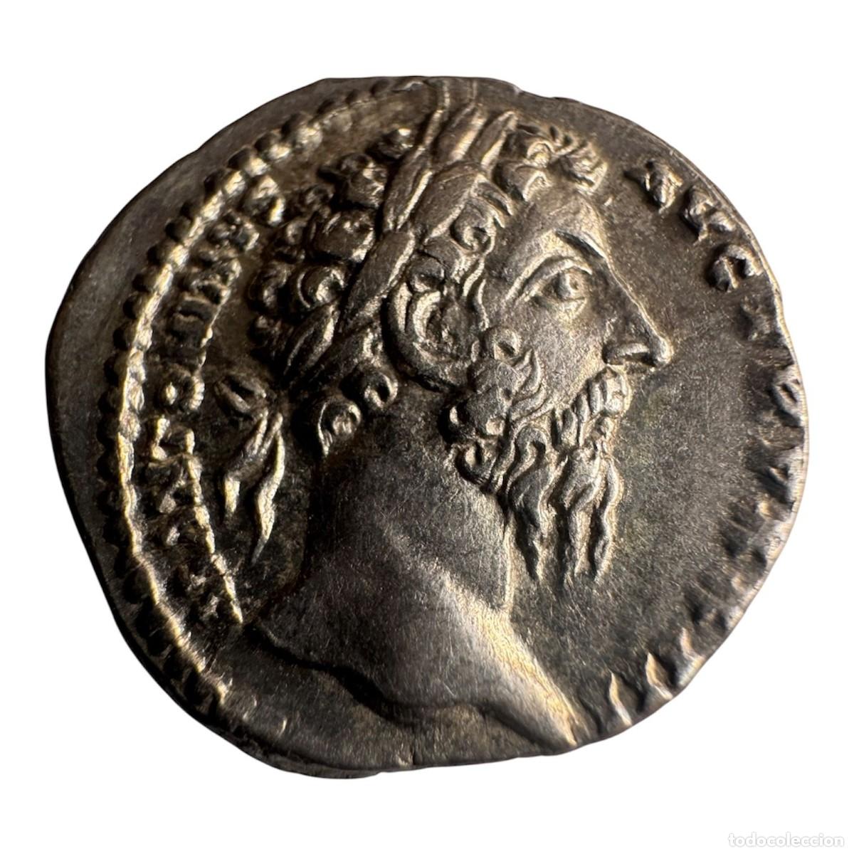 Monedas Imperio romano: Marco Aurelio Denario 3,5 gr Rev/ FELICITAS AUG COS III