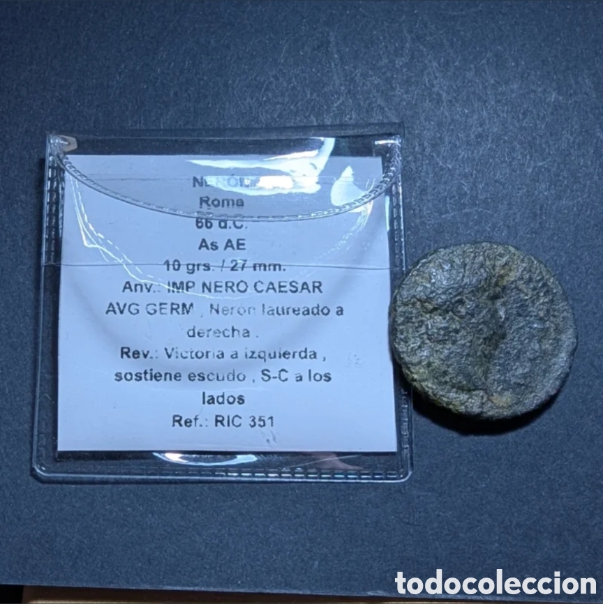 Monedas Imperio romano: As Ner&oacute;n 66 d.C. Roma - Foto 4