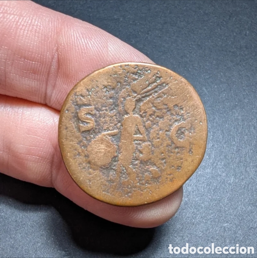 Monedas Imperio romano: As Ner&oacute;n 66 d.C. Lugdunum - Foto 2