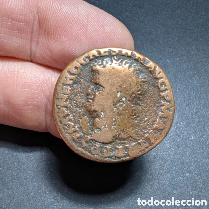 Monedas Imperio romano: As Ner&oacute;n 66 d.C. Lugdunum - Foto 1