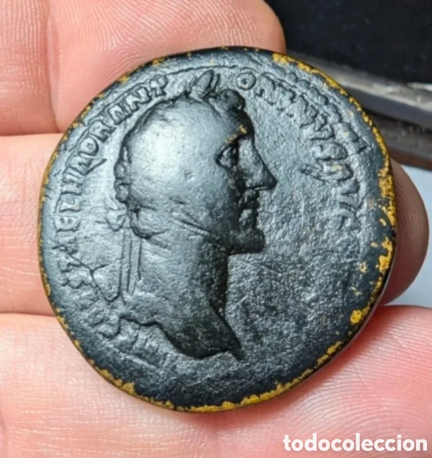 Monedas Imperio romano: Sestercio Antonino P&iacute;o 149-150 d.C.