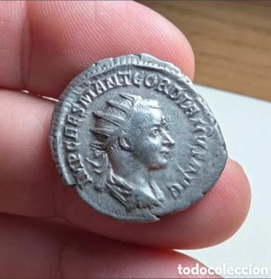 Monedas Imperio romano: Antoniniano plata Gordiano III 240 d.C. &rdquo;Aeqvitas Avg&rdquo;
