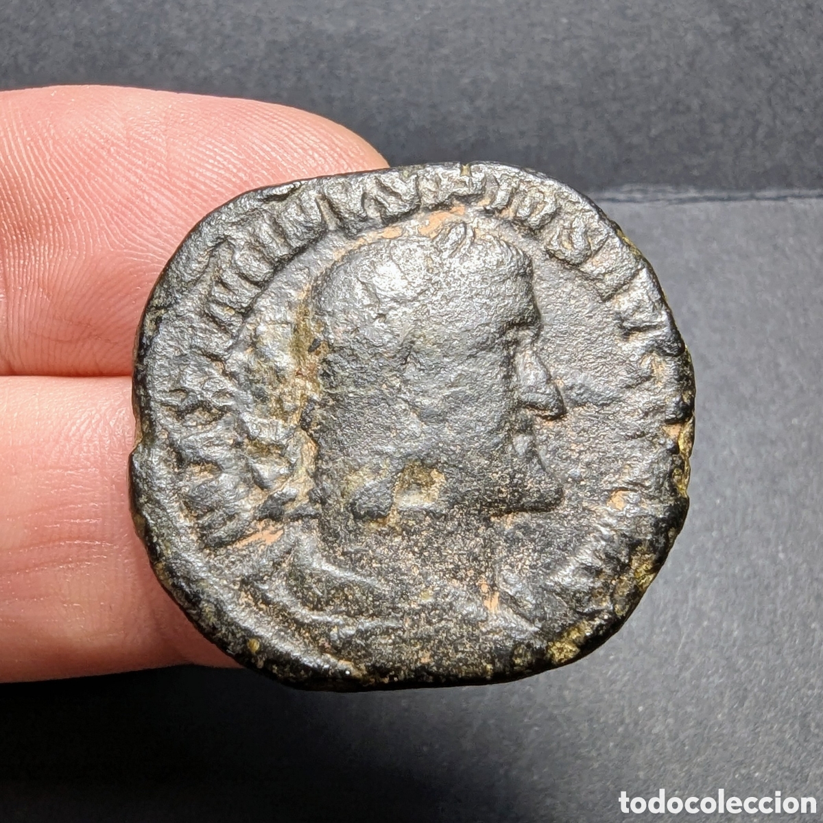 Monedas Imperio romano: Sestercio Maximino I 235-248 d.C. Victoria Germanica