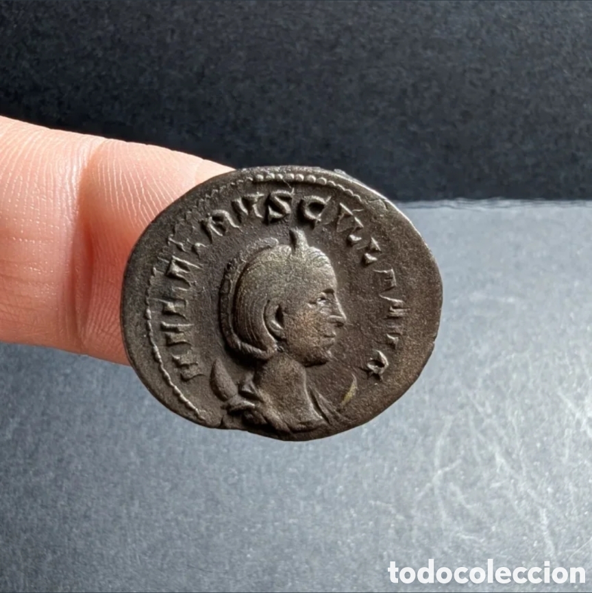 Monedas Imperio romano: Antoniniano plata Herennia Etruscilla 249-251 d.C. &rdquo;Pudicitia Aug&rdquo;