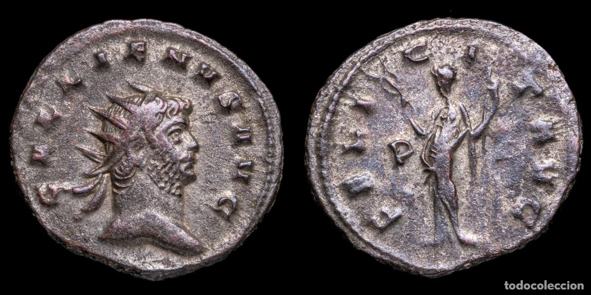 Monedas Imperio romano: Gallienus Antoninianus - FELICIT AVG, Mediolanum - 20 mm / 3,52 gr.