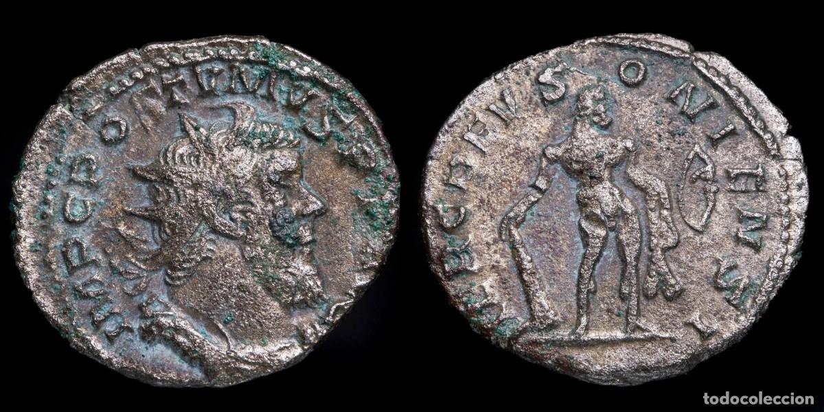 Monedas Imperio romano: Postumus Antoninianus - HERC DEVS ONIENSI, Cologne - 21 mm / 4,11 gr.